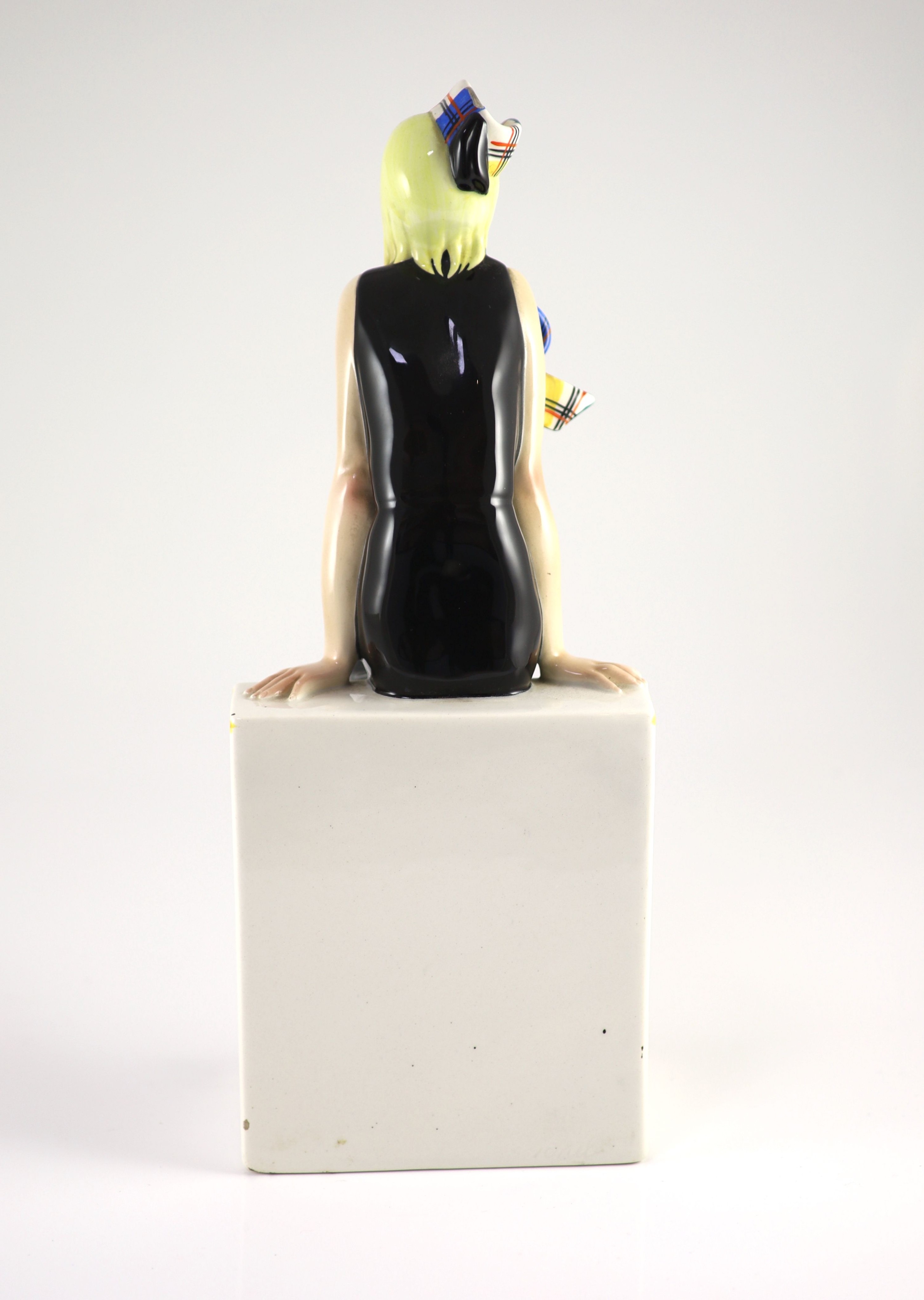 Helen Koenig Scavini for Lenci, an earthenware figure 'La Studentessa', c.1930, 37cm high, tiny blemishes to glaze